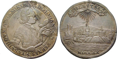 kosuke_dev ドイツ ザクセン ヨハン・エルンスト8世 1720年 ライヒスターラー 銀貨 極美品