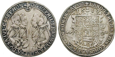 kosuke_dev ザクセン＝アルテンブルク公国 ヨハン・フィリップ 1/4ターラー（ターレル） 1652年 銀貨 美品