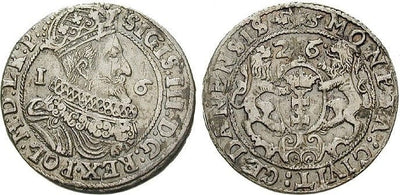 kosuke_dev 自由都市ダンツィヒ ジグムント3世 1626年 銀貨 美品