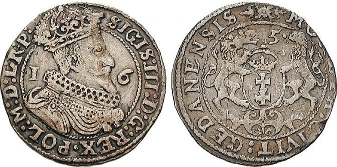 kosuke_dev 自由都市ダンツィヒ ジグムント3世 1625年 銀貨 美品