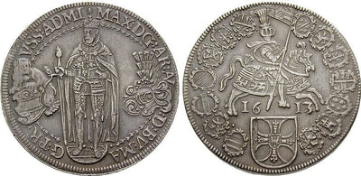 kosuke_dev ドイツ マクシミリアン3世・フォン・エスターライヒ 1613年 ターラー（ターレル） 銀貨 美品／極美品