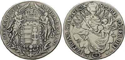 神聖ローマ帝国 ハプスブルク マリア・テレジア 1780年 マドンナ ターラー 銀貨 美品