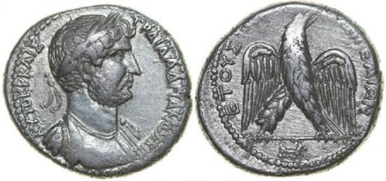 kosuke_dev ローマ地方 ハドリアヌス アーカンソー AD117-138年 テトラドラクマ イーグル 美品