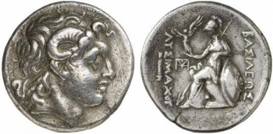 古代ギリシャ トラキア ランプサコス リュシマコス BC281-305年 テトラドラクマ 美品