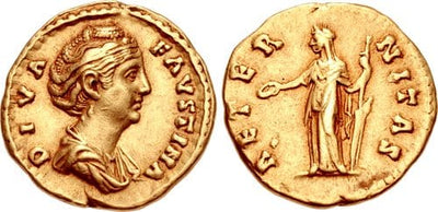 kosuke_dev ローマ帝国 ファウスティナ アウレウス貨 140年 美品