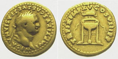 kosuke_dev ローマ帝国 ティトゥス・フラウィウス・ウェスパシアヌス アウレウス貨 79-81年 美品