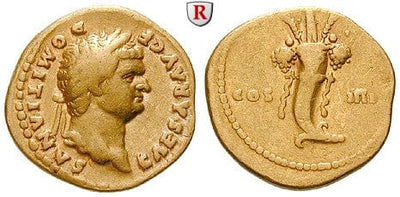 kosuke_dev ローマ帝国 ドミティアヌス アウレウス貨 76年 美品