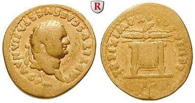kosuke_dev ローマ帝国 ティトゥス・フラウィウス・ウェスパシアヌス アウレウス貨 80年 美品