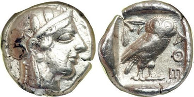 kosuke_dev アッティカ アテネ フクロウ テトラドラクマ BC449-413年 美品