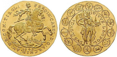 kosuke_dev 神聖ローマ帝国 フェルディナント・カール 1642年 ドッペルダカット 金貨 MS65-70