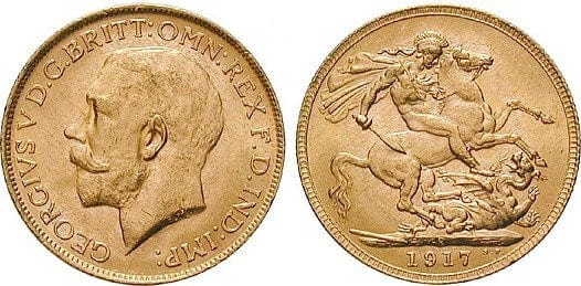 1928年 南アフリカ ソブリン金貨 ジョージ5世 PCGS MS63