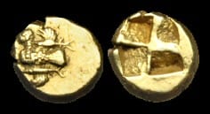 kosuke_dev 古代ギリシャ ミュシア キュジコス エレクトラム金貨 BC500-450年 レア