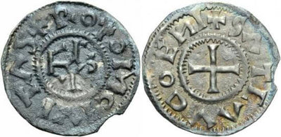 チャールズ・ル・シンプル デナリウス貨 898-923年 美品
