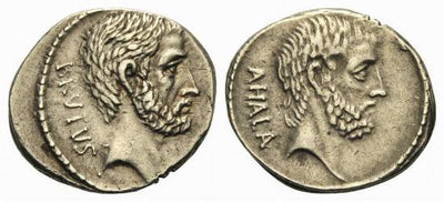 kosuke_dev 共和政ローマ ルキウス・ブルータス 紀元前54年 デナリウス貨 極美品