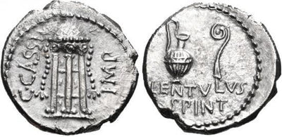 kosuke_dev 共和政ローマ カシウス・ロンギヌス 紀元前42年 デナリウス貨 極美品