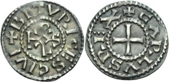 kosuke_dev カロリング朝 シャルル2世 840-875年 デナリウス貨 極美品