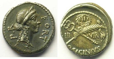 kosuke_dev ローマ帝国 シチニア 紀元前約154-41年 デナリウス貨 未使用-美品+