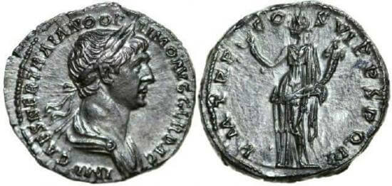 kosuke_dev ローマ帝国 トラヤヌス 98-117年 デナリウス貨 極美品