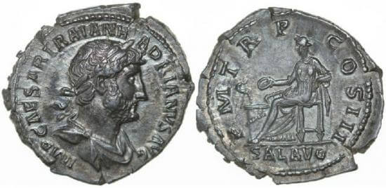 kosuke_dev ローマ帝国 ハドリアヌス 117-138年 デナリウス貨 極美品