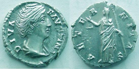 kosuke_dev ローマ帝国 ファウスティア・ミノル 146年 デナリウス貨