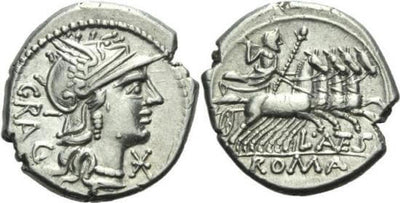 kosuke_dev ローマ帝国 共和政ローマ ローマ神 紀元前136年 デナリウス貨 極美品