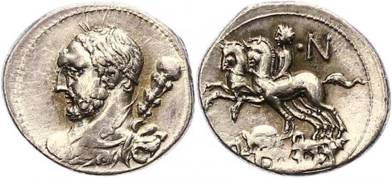 kosuke_dev 共和政ローマ ティトゥス・クィンクティウス・フラミニヌス 紀元前112-111年 デナリウス貨 美品+