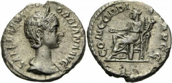 kosuke_dev ローマ帝国 サッルスティア・オルビアナ 225-227年 デナリウス貨 美品
