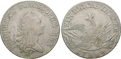 kosuke_dev ブランデンブルク=プロイセン フリードリヒ2世 1784年 ライヒスターラー 銀貨 美品