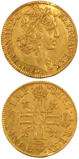 kosuke_dev 中世フランス ブルボン朝 ルイ13世 AD1610-1643年 ルイドール金貨 美品