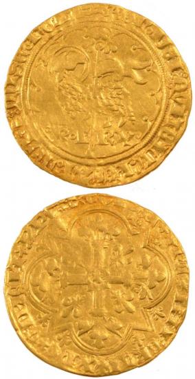 kosuke_dev 中世フランス ヴァロワ朝 シャルル6世 AD1380-1422年 フラン金貨 美品