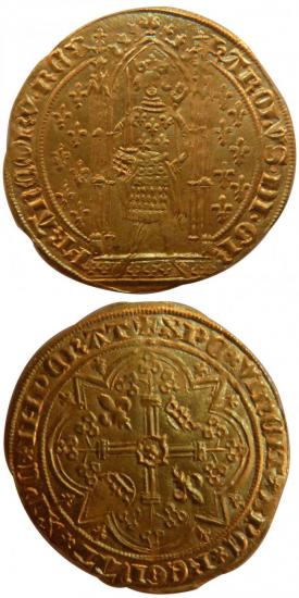 kosuke_dev 中世フランス ヴァロワ朝 シャルル5世 AD1364-1380年 フラン金貨 美品