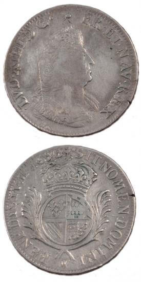 kosuke_dev 中世フランス ブルボン朝 ルイ14世 AD1643-1715年 1693年 1/2エキュ銀貨 美品