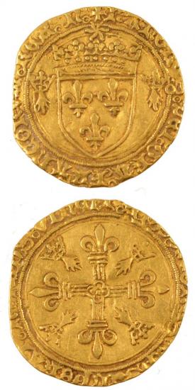 kosuke_dev 中世フランス ヴァロワ朝 シャルル8世 AD1483-1498年 エキュ金貨 美品