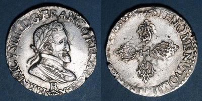 kosuke_dev 中世フランス ブルボン朝 アンリ4世 1604年B 1/4エキュ銀貨 美品+