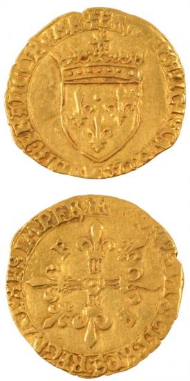 kosuke_dev 中世フランス ヴァロワ朝 フランソワ1世 AD1515-1547年 エキュ金貨 美品
