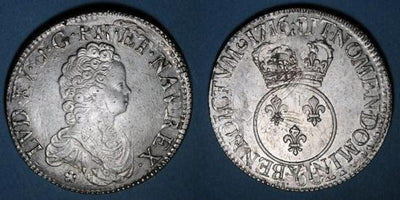 kosuke_dev 中世フランス ブルボン朝 ルイ15世 幼年像 1716年Y エキュ銀貨 美品+