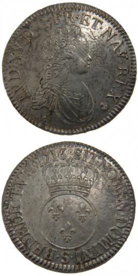 kosuke_dev 中世フランス ブルボン朝 ルイ15世 幼年像 1716年 エキュ銀貨 美品+