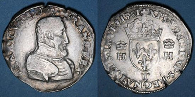 kosuke_dev 中世フランス ヴァロワ朝 シャルル9世 AD1560-1574年 1561年 テストン銀貨 極美品
