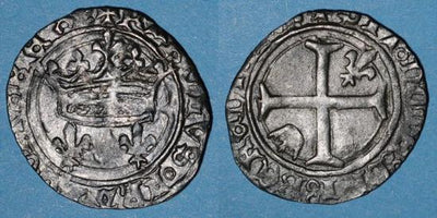 kosuke_dev 中世フランス ヴァロワ朝 シャルル7世 AD1422-1461年 銀貨 美品
