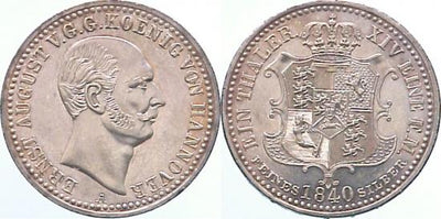 kosuke_dev ハノーバー エルンスト アウグスト 1840年 ターラー銀貨 極美品
