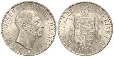 kosuke_dev ハノーバー 1841年S ブラウンシュヴァイク=カレンベルク エルンスト ターレル銀貨 未使用