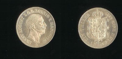 kosuke_dev ハノーバー 1849年S エルンスト=アウグスト ターレル銀貨 未使用