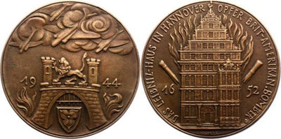 kosuke_dev ハノーバー ミュンヘン 1944年 ライプニッツハウス 銅貨 極美品-美品