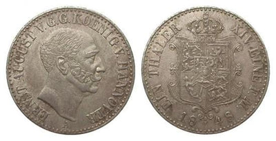 kosuke_dev ハノーバー 1848年 エルンスト=アウグスト ターレル銀貨 極美品