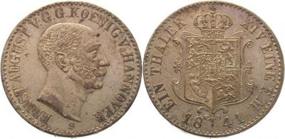 kosuke_dev ハノーバー 1841年S ブラウンシュヴァイク=カレンベルク エルンスト ターレル銀貨 美品+
