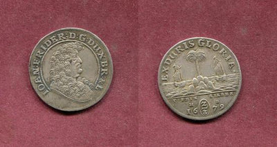 kosuke_dev ハノーバー 1679年 ヨハン・フリードリヒ 2/3ターレル銀貨 美品