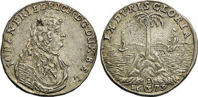 kosuke_dev ハノーバー 1673年 ヨハン・フリードリヒ 1/3ターレル銀貨 美品