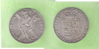 kosuke_dev ハノーバー 1768年 ブラウンシュヴァイク=カレンベルク セント・アンドリュー ターレル銀貨 美品