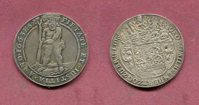 kosuke_dev ハノーバー 1663年 ブラウンシュヴァイク王国 ゲオルク・ヴィルヘルム ターレル銀貨 美品