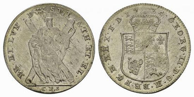 kosuke_dev ハノーバー 1734年 ブラウンシュヴァイク=カレンベルク ゲオルグ2世 ターレル銀貨 極美品+